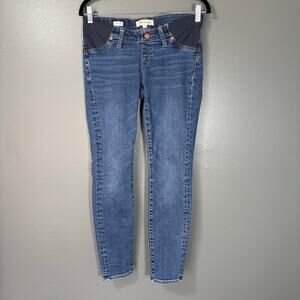 Madewell Women's Maternity Skinny Side Panel Jeans - Size 26 - Elastic Waist
